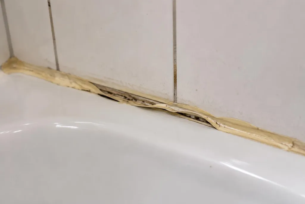 Kitbedrijf Renkum – loslatende kit naast het bad